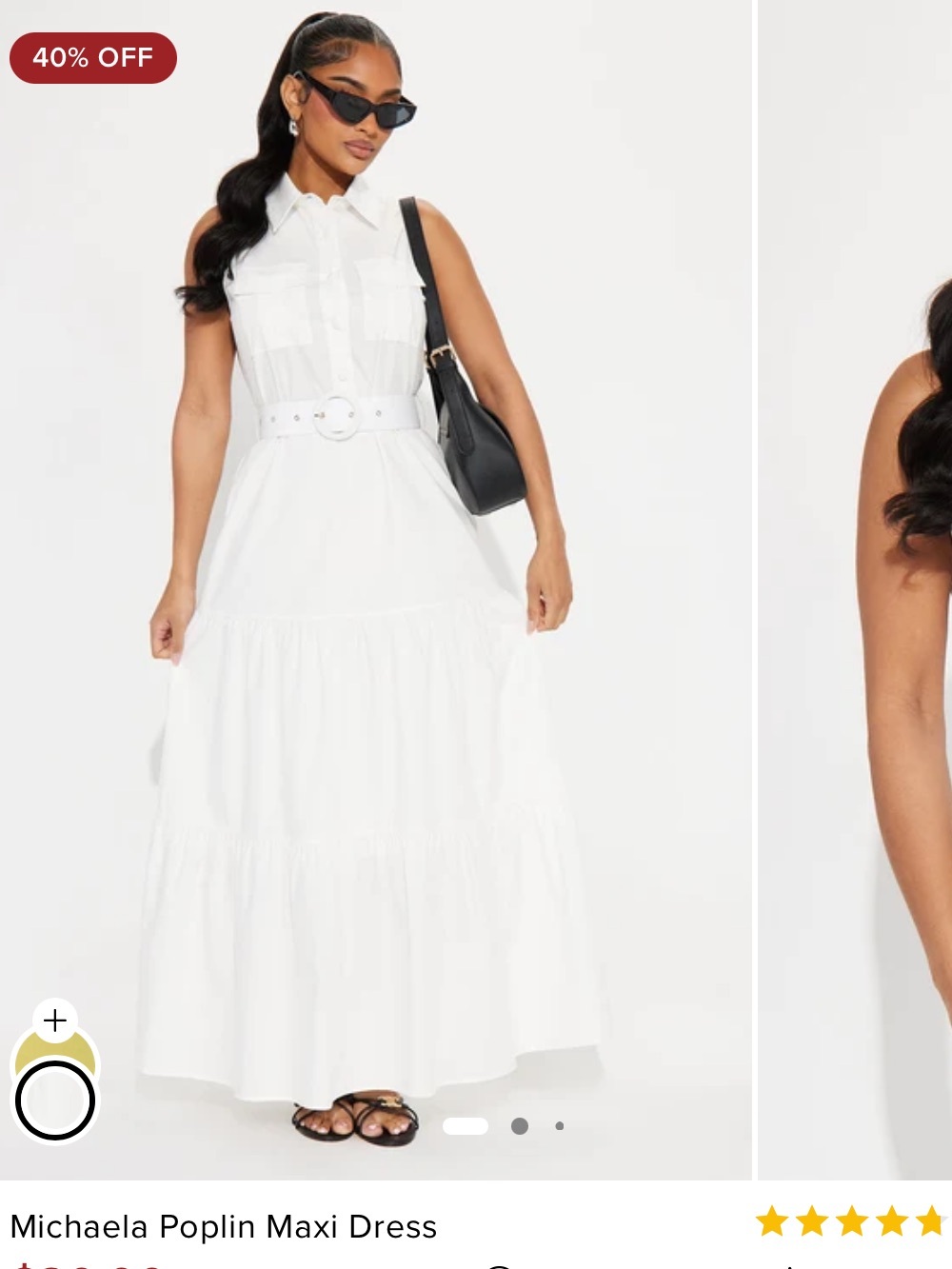 Michaela Poplin Maxi Dress